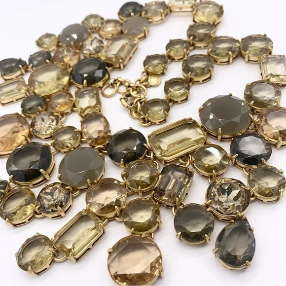 J. Crew Jeweled Waterfall Necklace - Picture 2 of 4